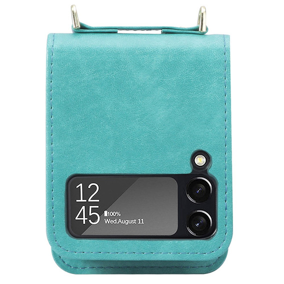 Чехол Leather Card Slots для Samsung Galaxy Z Flip3 5G, Green