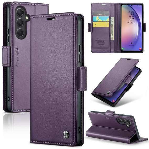 CASE фліп-чохол для Samsung Galaxy A54 5G, Litchi Wallet, фіолетовий