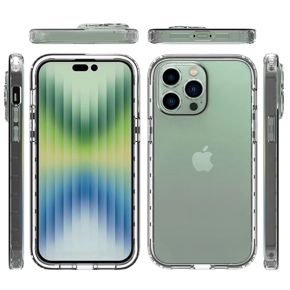 Чoхол Shockproof до iPhone 14 Pro Max, із захисним екраном, прозорий