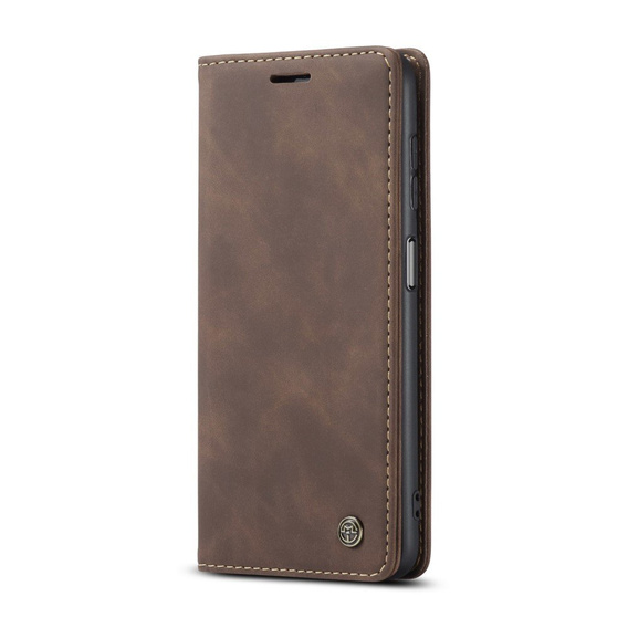 Чехол CASEME для Samsung Galaxy A12 / M12 / A12 2021, Leather Wallet Case, кофе