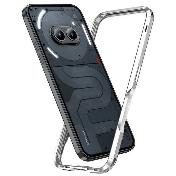 Чохол LUPHIE для Nothing Phone 2a / 2a Plus, Armor Bumper, сріблястий