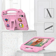 Дитячий чохол для планшета iPad mini 8.3" 2021 (6 gen.) / iPad mini 8.3" 2024 (7 gen.), Cute Patterns, з підставкою, рожевий
