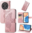 Откидной чехол для Xiaomi Redmi 14C / Xiaomi Poco C75, Butterfly, розовый rose gold