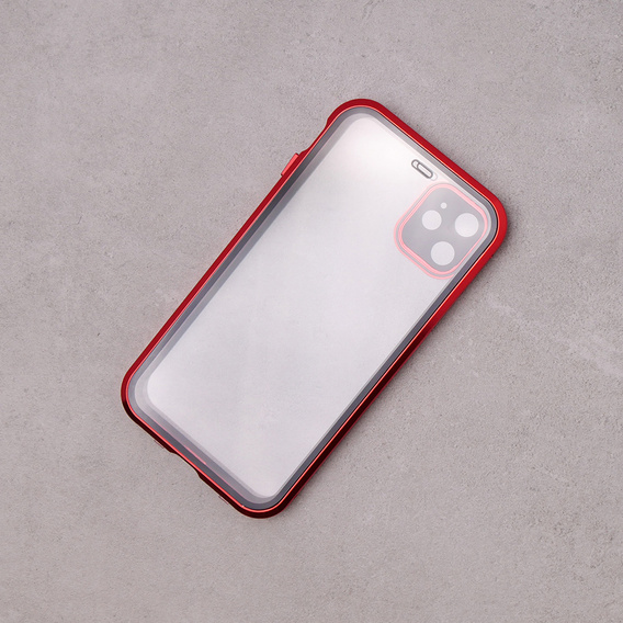 Чехол для iPhone 11, Magnetic Dual Glass, красный