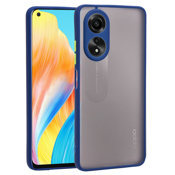 Тонкий корпус для Oppo A78 5G, Slim, прозрачный / синий