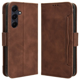 Футляр з клапаном для Samsung Galaxy A35 5G, Card Slot, коричневий