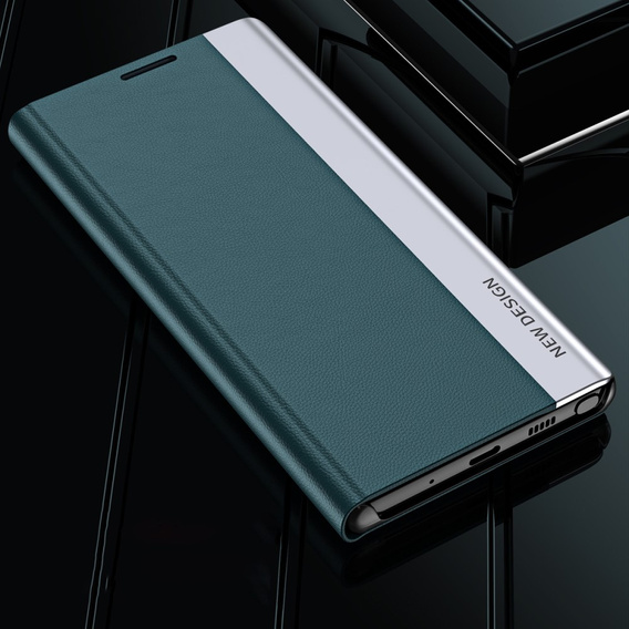 Откидной чехол для Samsung Galaxy S22 Ultra 5G, Side Magnetic, зелёный