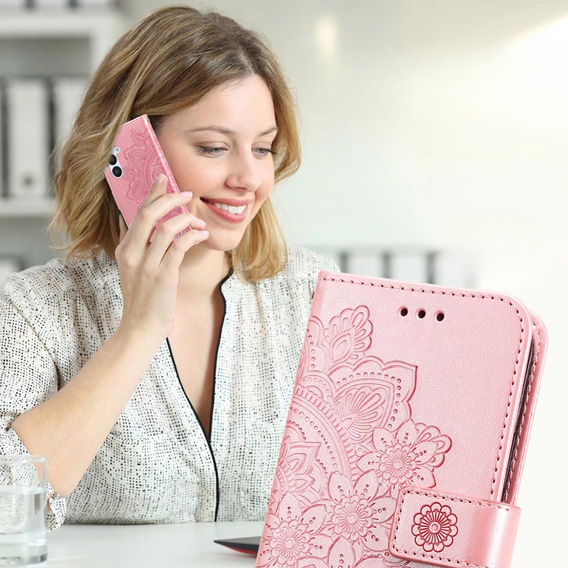 Чохол-книжка для Samsung Galaxy A54 5G, Mandala Flower, рожевий rose gold
