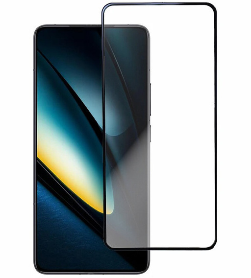 3D загартоване скло для Xiaomi Poco F6 Pro, чорна рамка