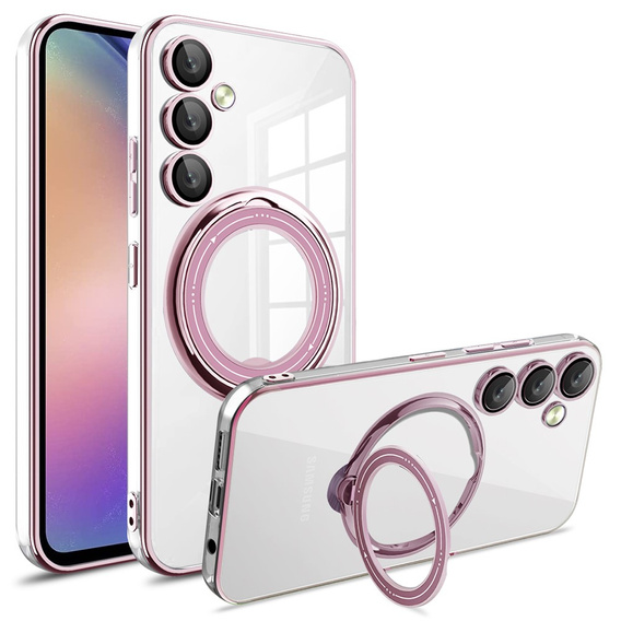 Магнитный чехол для Samsung Galaxy S24 FE, для MagSafe, розовый