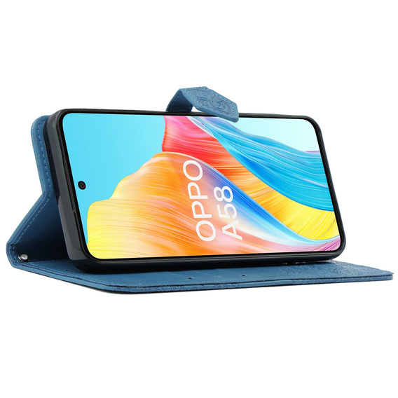 Чохол-книжка для Oppo A58 4G, Mandala, м'яти