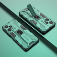 Чехол до Xiaomi Poco F5, Military kickstand, зелёный