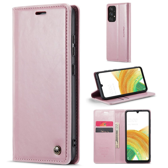 Флип-кейс CASEME для Samsung Galaxy A33 5G, Waxy Textured, розовый