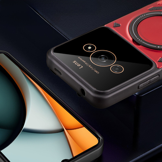 Броньований чохол для Xiaomi Redmi A3, Magnetic Ring, червоний