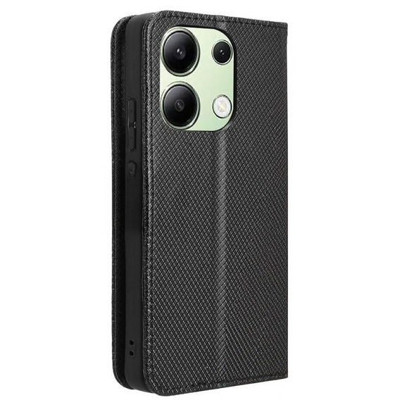 Чохол для Xiaomi Redmi Note 13 4G, Smart Magnet, чорний + скло 9H