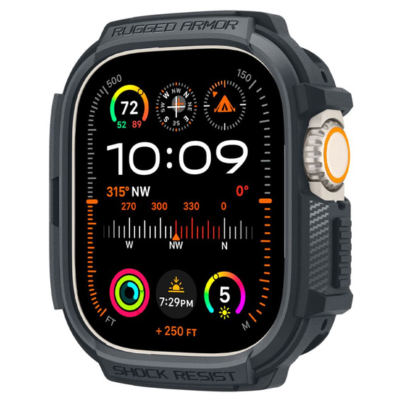Чехол Spigen для Apple Watch Ultra/Ultra 2 49 мм, Rugged Armor, бежевый