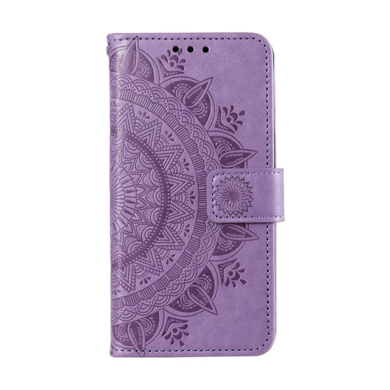Откидной чехол для Xiaomi Redmi Note 13 Pro 4G / Xiaomi Redmi Note 14S / Xiaomi Poco M6 Pro 4G, Mandala, фиолетовый