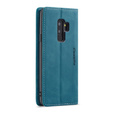 Чехол CASEME для Samsung Galaxy S9 Plus, Leather Wallet Case, синий