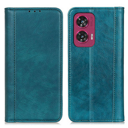 Флип-кейс для Motorola Edge 50 Fusion 5G, Split Leather, зелёный