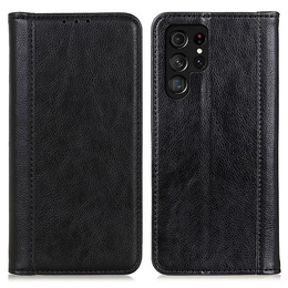 Чохол-фліп для Samsung Galaxy S25 Ultra, Split Leather, чорний
