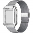 Металический браслет с чехлом для часов Apple Watch 1/2/3/4/5/6/SE (42/44MM), Silver
