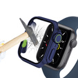 2в1 чехол и защитное стекло для часов Apple Watch 6/5/4/SE 44MM, Dark Blue/Green