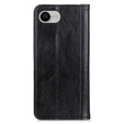 Чoхол до Iphone 16E, Wallet Litchi Leather, чорний