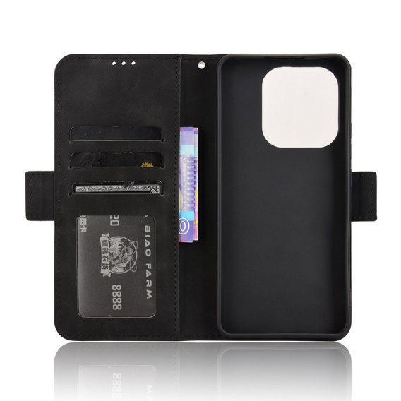 Откидной чехол для Xiaomi Redmi Note 14 4G, Card Slot, чёрный