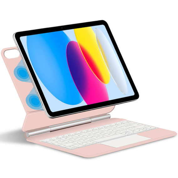 Чехол-клавиатура для iPad 10.9" 2022 (10 gen.) / iPad 11" 2025 A16 (11 gen.), Magnetic Keyboard Touchpad, розовый