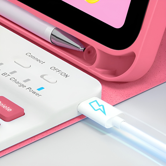 Чехол + клавиатура iPad 10.9 2022 10 Gen, Pen Slot, розовый rose gold