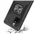 Чехол KickStand Ring до Xiaomi Redmi 10, Protective, Black