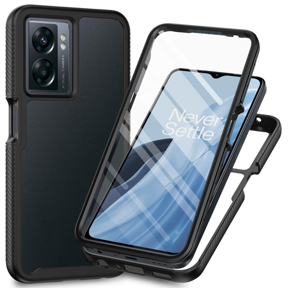 Чoхол Shockproof до Oppo A57s, із захисним екраном, чорний