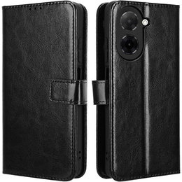 Футляр з клапаном для Xiaomi Redmi A5, Crazy Horse Wallet, чорний
