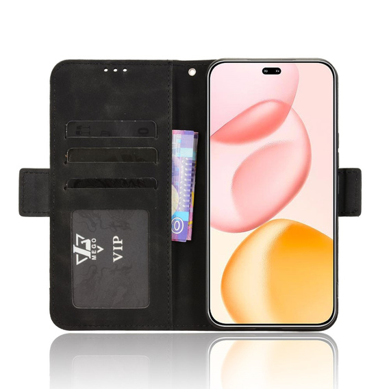 Откидной чехол для Honor 400 Pro 5G, Card Slot, чёрный