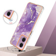 Защитный чехол для Motorola Moto G24 / G24 Power / G04, Marble Slim Case, тёмно-фиолетовый