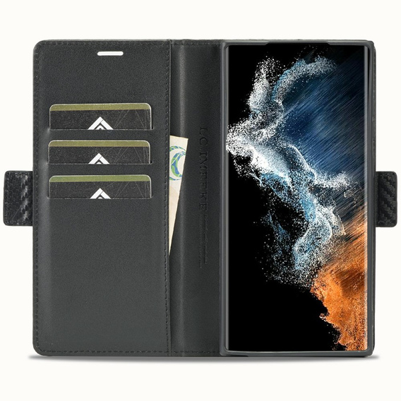 Чехол-накладка для Samsung Galaxy S25 Ultra, Carbon LC.IMEEKE, чёрный