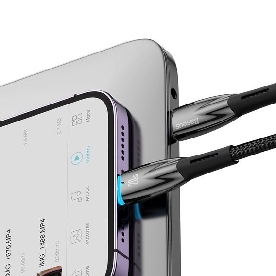 Кабель Baseus Glimmer USB-C to Lightning 20W 2м для iPhone