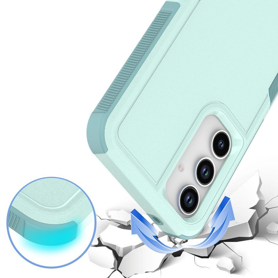 Бронированный чехол для Samsung Galaxy A56 5G, Dual Shockproof, зелёный