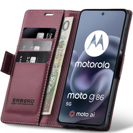 ERBORD Глянцевий гаманець Litchi з клапаном для Motorola Moto G86 5G / G86 Power 5G