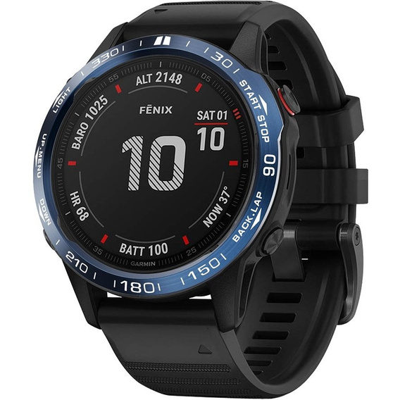 Накладка на безель для Garmin Fenix 6 / 6 Pro / 6 Sapphire, Blue/White