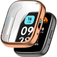 Чехол 2 в 1 с защитой экрана для Xiaomi Redmi Watch 3 Lite / Watch 3 Active,  розовый rose gold