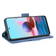 Откидной чехол для Xiaomi Redmi Note 10/10S, Card Slot, синий