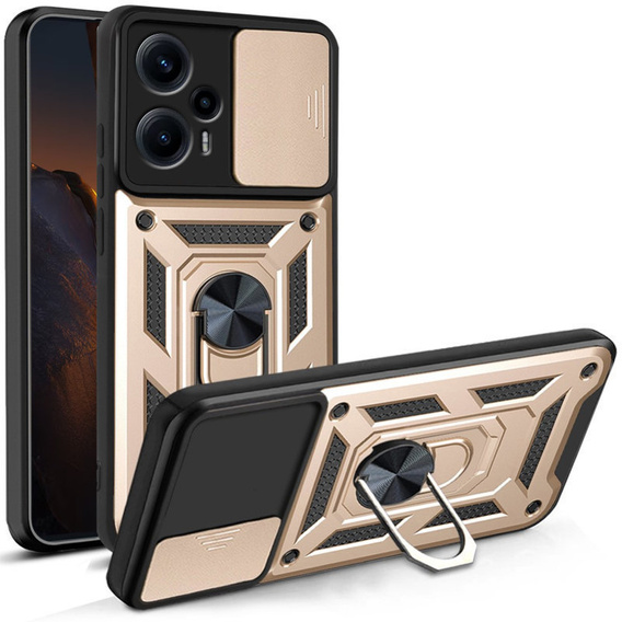 Чехол NOX Camera Slide Xiaomi Poco F5, CamShield Slide, золото