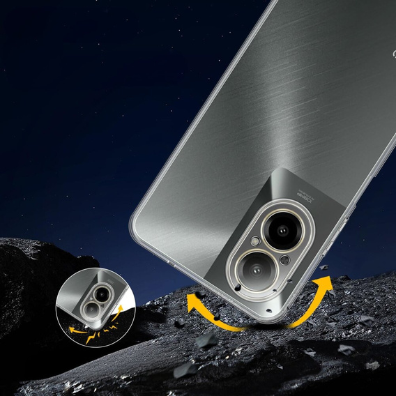 Тонкий чехол для Realme C67 4G, прозрачный + 9H стекло