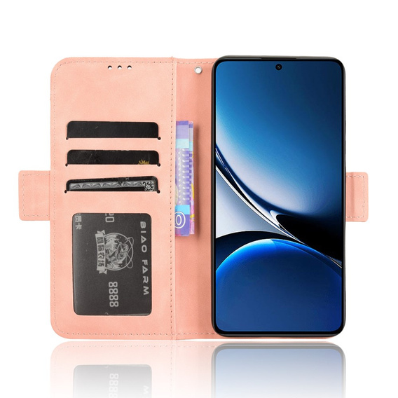 Откидной чехол для Xiaomi Poco X7 Pro 5G, Card Slot, розовый