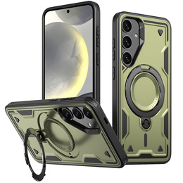Чохол для Samsung Galaxy S24 FE, Military MagSafe, зелений