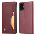  Чoхол Wallet до Xiaomi 11T / 11T Pro, Outer Card Slot, Wine Red