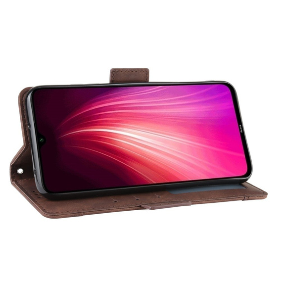 Футляр з клапаном для Xiaomi Redmi Note 8T, Card Slot, коричневий