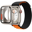 Нейлоновый ремешок до Apple Watch 1/2/3/4/5/6/7/8/SE/ULTRA 42/44/45/49 MM, Black / Orange