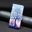 Откидной чехол для Xiaomi Redmi Note 13 5G, Wallet, Owls & Tree синий